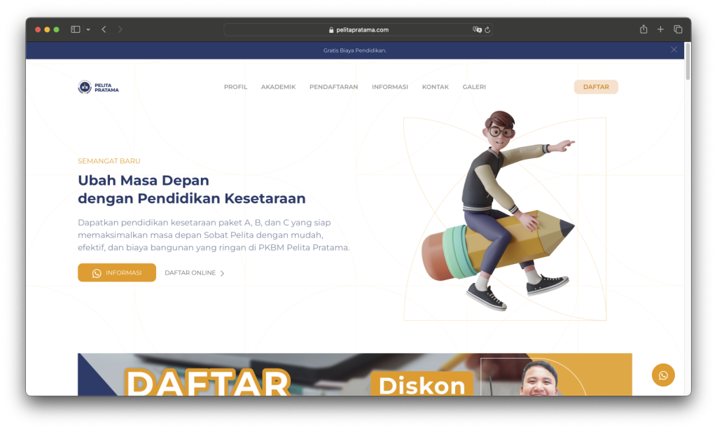 Website STKIP Pelita Pratama